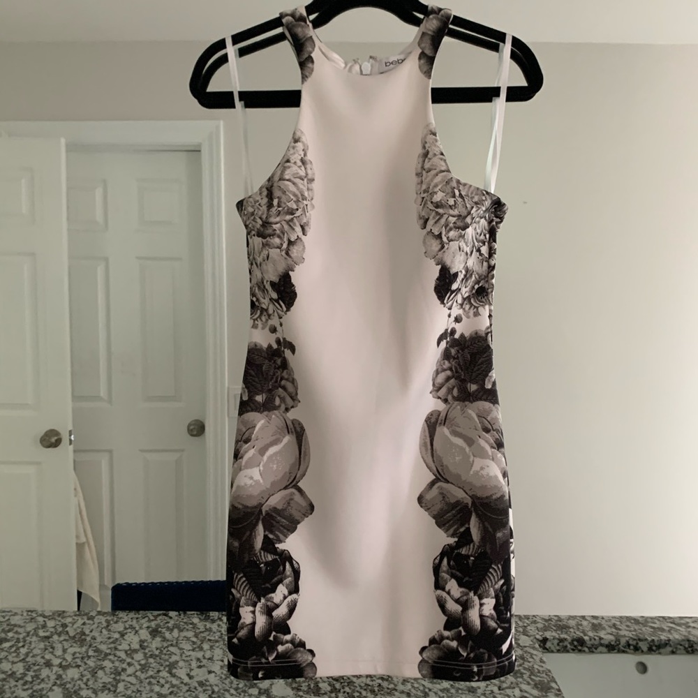 Bebe Floral Affair Scuba Mini Dress